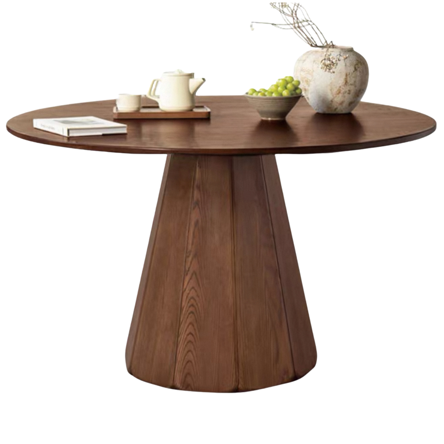 Black Walnut, Sandalwood, Ash Solid Wood Modern Large Dining Table