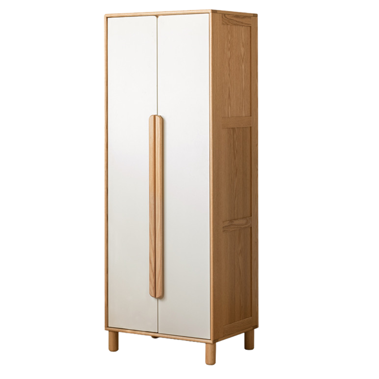 Oak solid wood children's wardrobe combination storage cabinet: