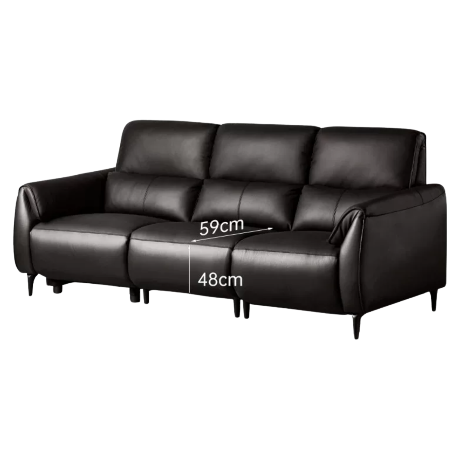 Zero-Wall Genuine Leather Electric Reclining Sofa
