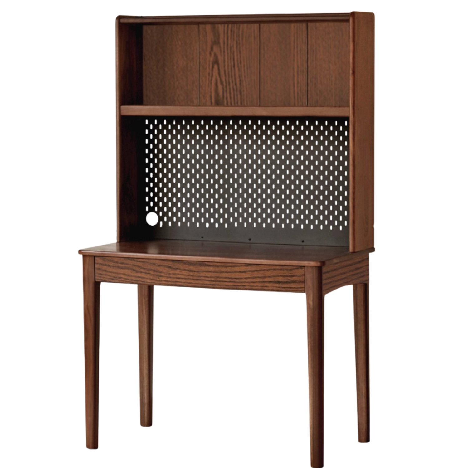 Black Walnut, Oak, Ash Solid Wood Desk Bookshelf