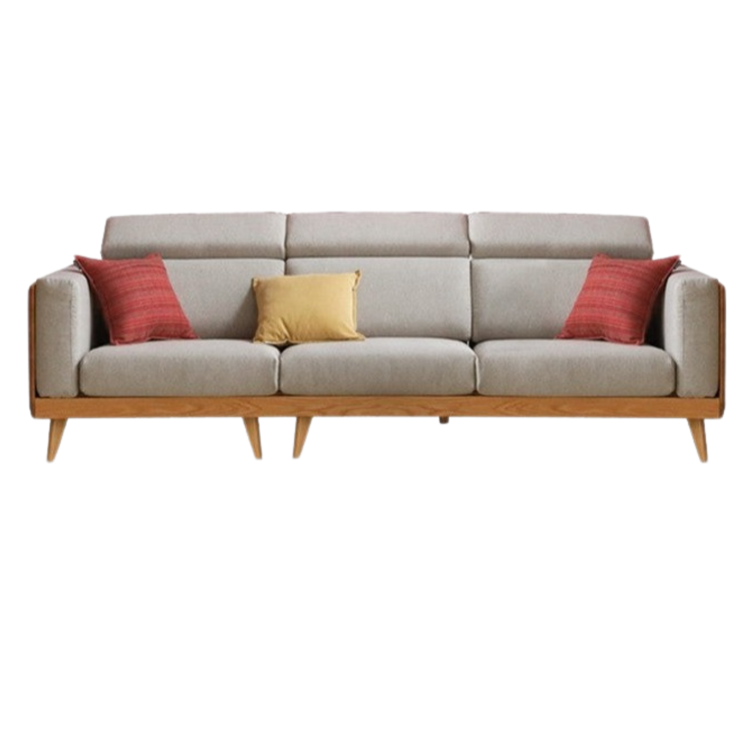 Oak solid wood modern Fabric sofa