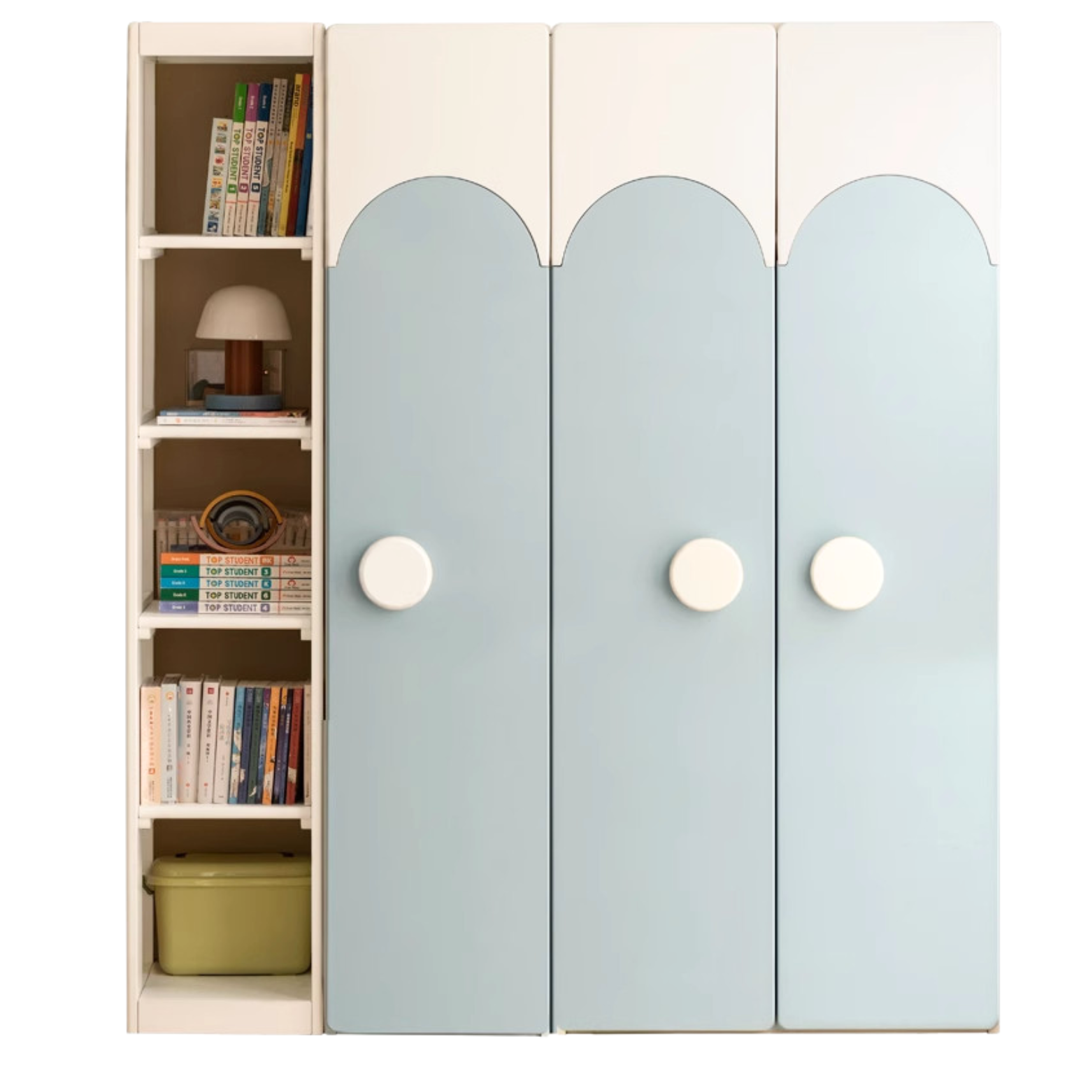 Pine solid wood children's wardrobe: