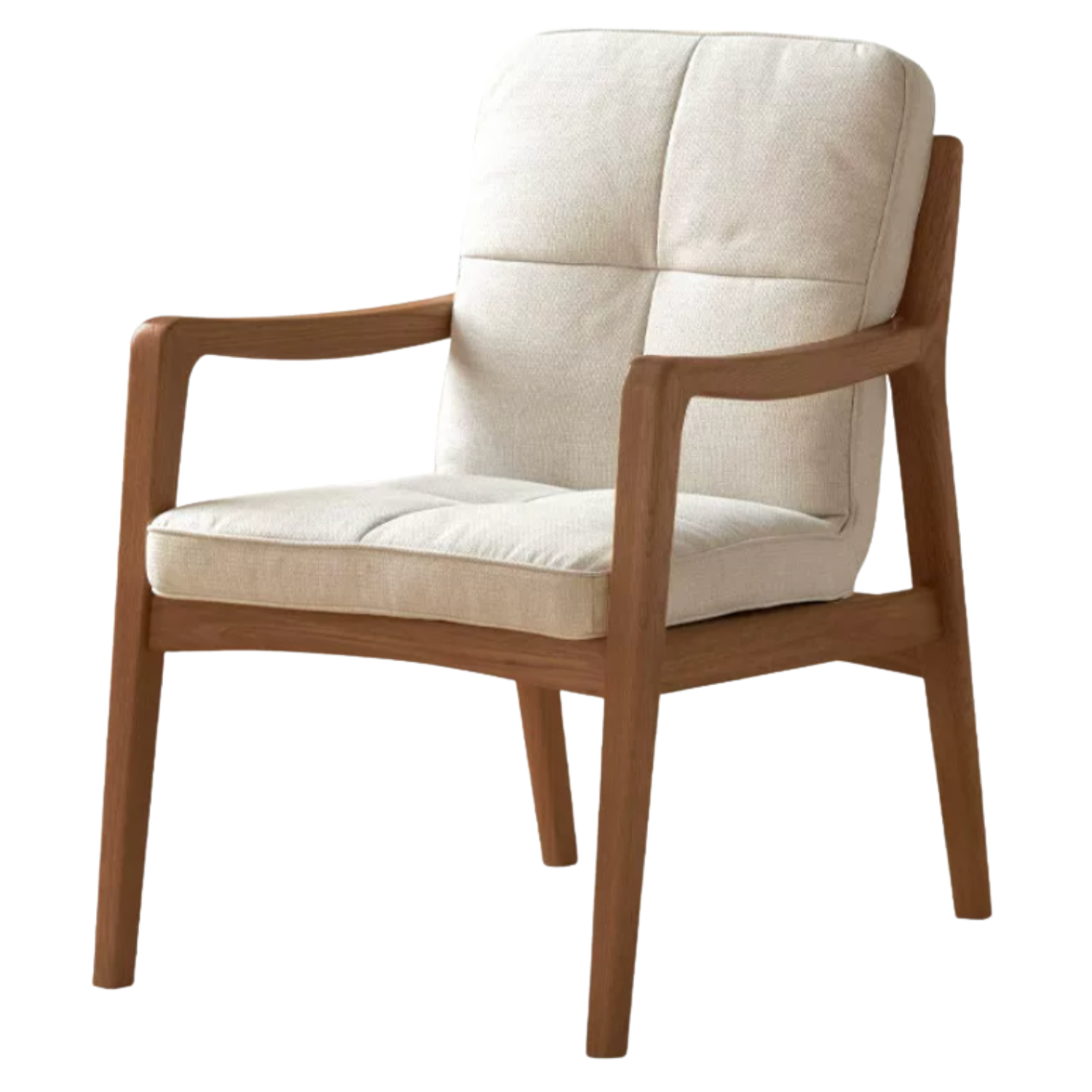 Black Walnut, Oak Solid Wood Modern and Simple Armchair