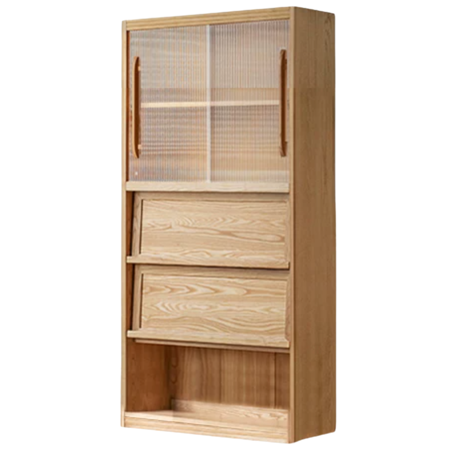 Ash, Oak, Cherry Solid Wood Bookshelf Integrated Wall-Mounted
