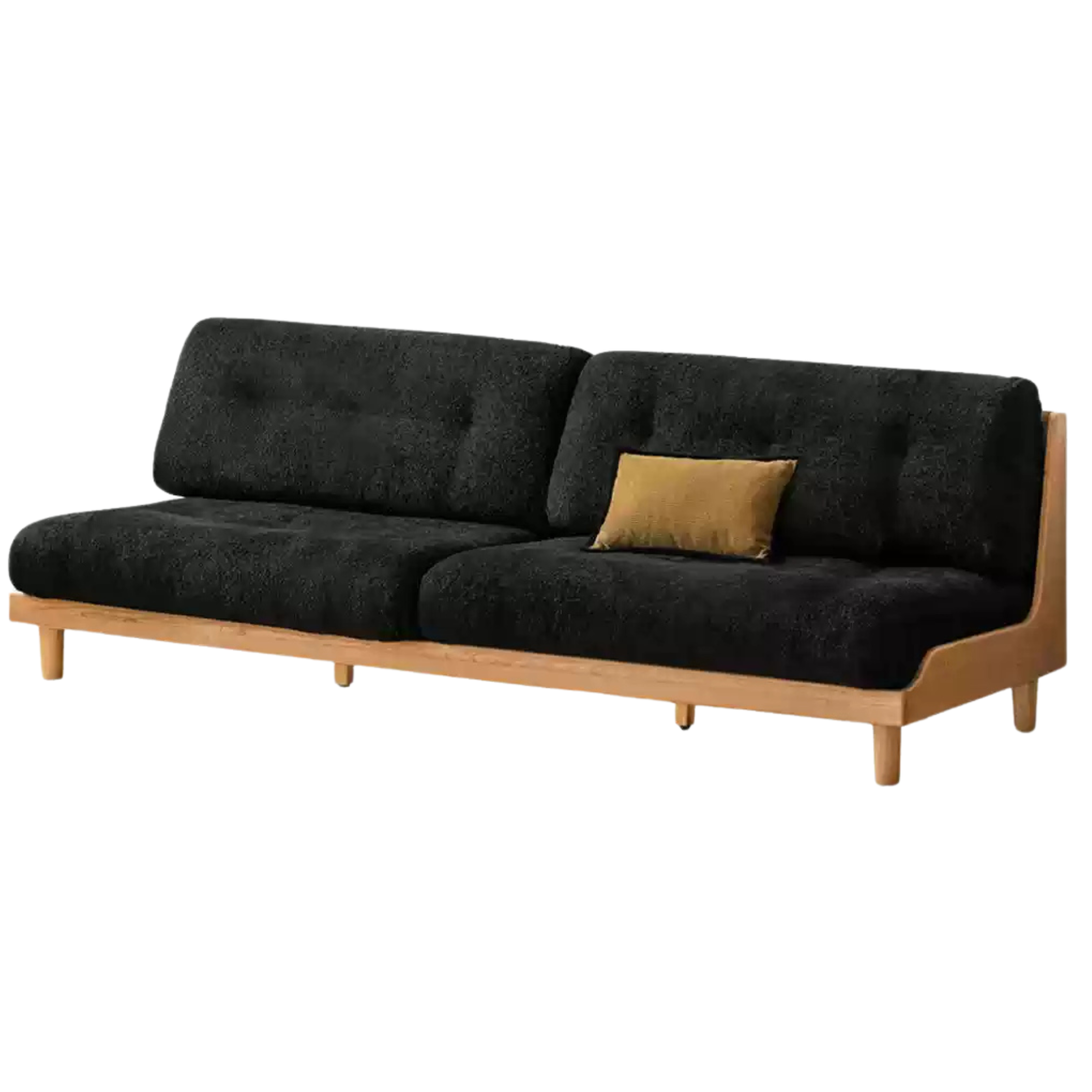 Oak Solid Wood  fabric detachable washable sofa