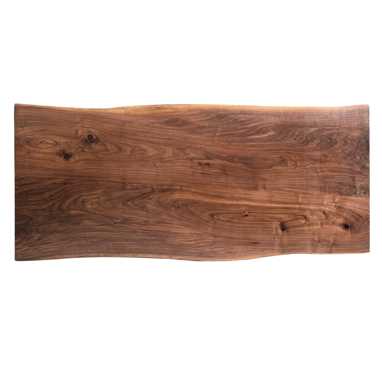 Black walnut solid wood natural edge large board dining table,