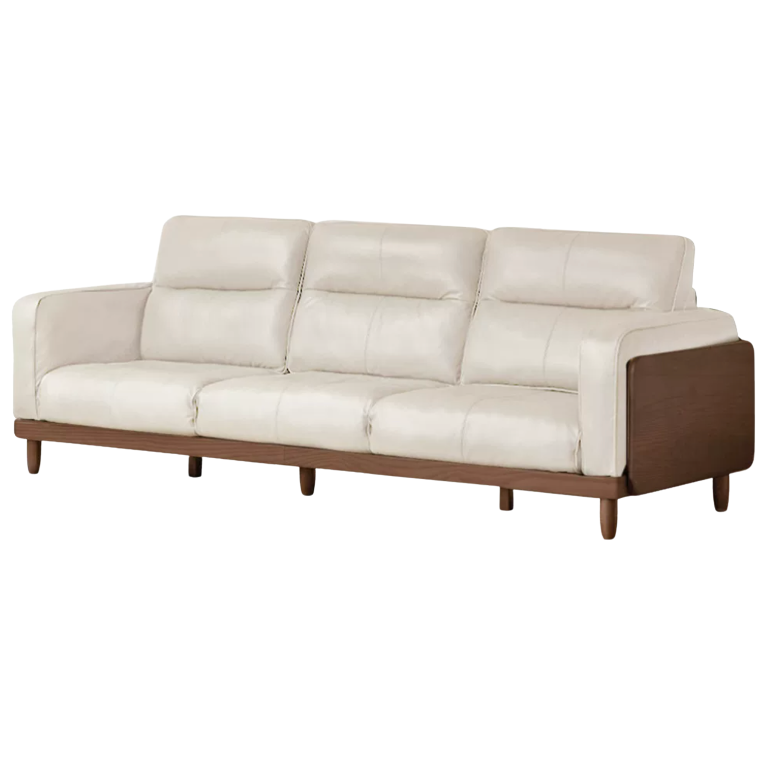 Sandalwood, Rosewood, Ash Solid Wood Genuine Leather, fabric High-Back Sofa