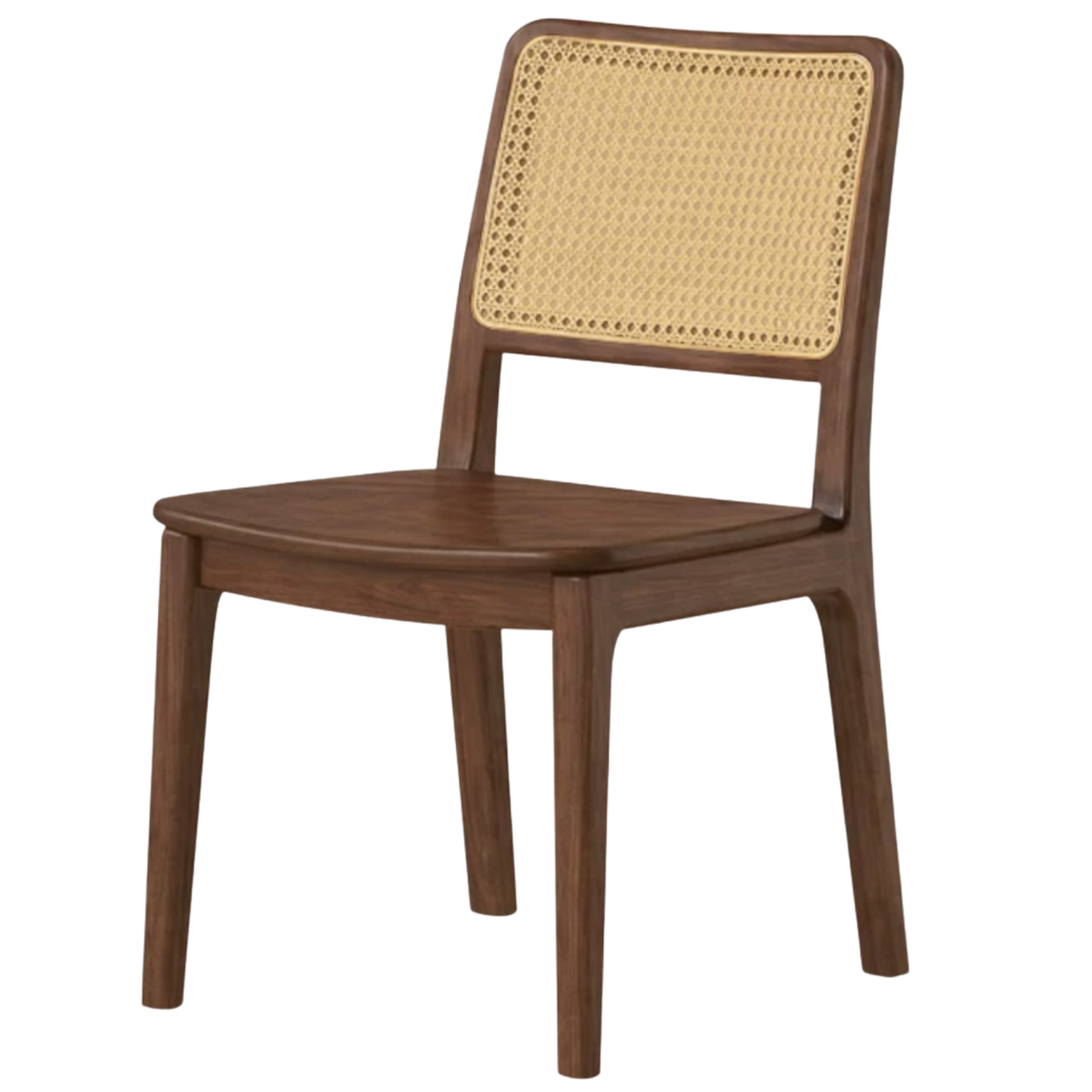 Set 4 pcs Oak, Beech, Rosewood, Sandalwood Solid Wood Retro Rattan Chair