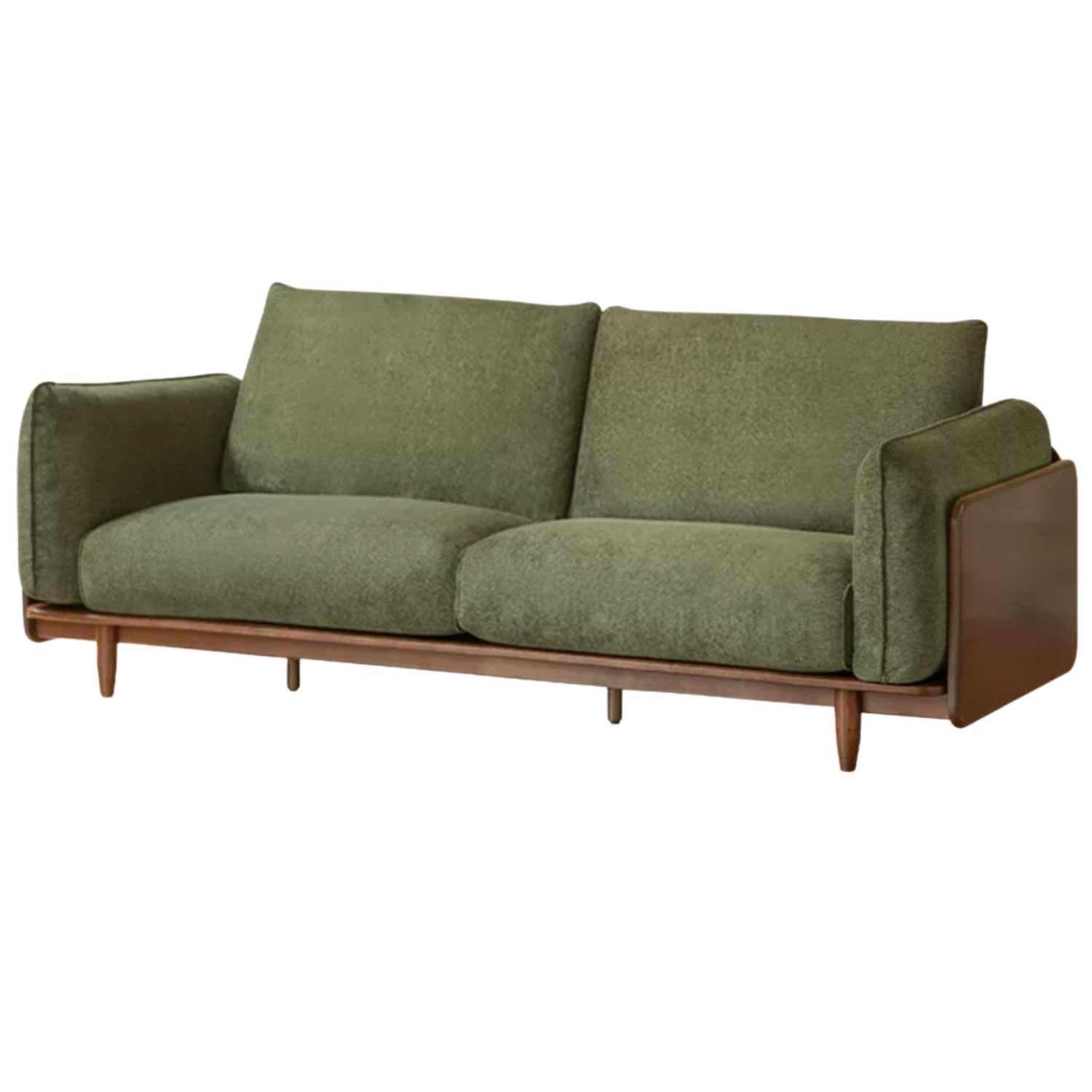 Black Walnut, Oak Solid Wood Sofa with Italian Light Luxury Design