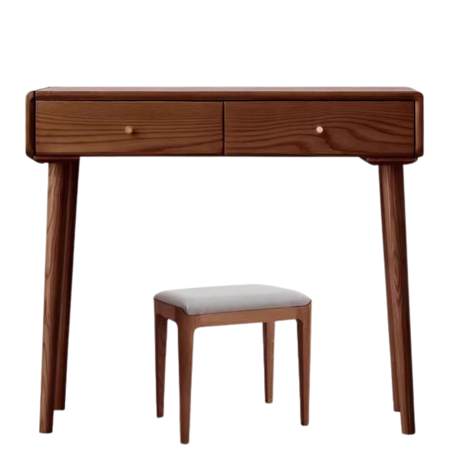 Ash Solid Wood walnut color Dressing Table: