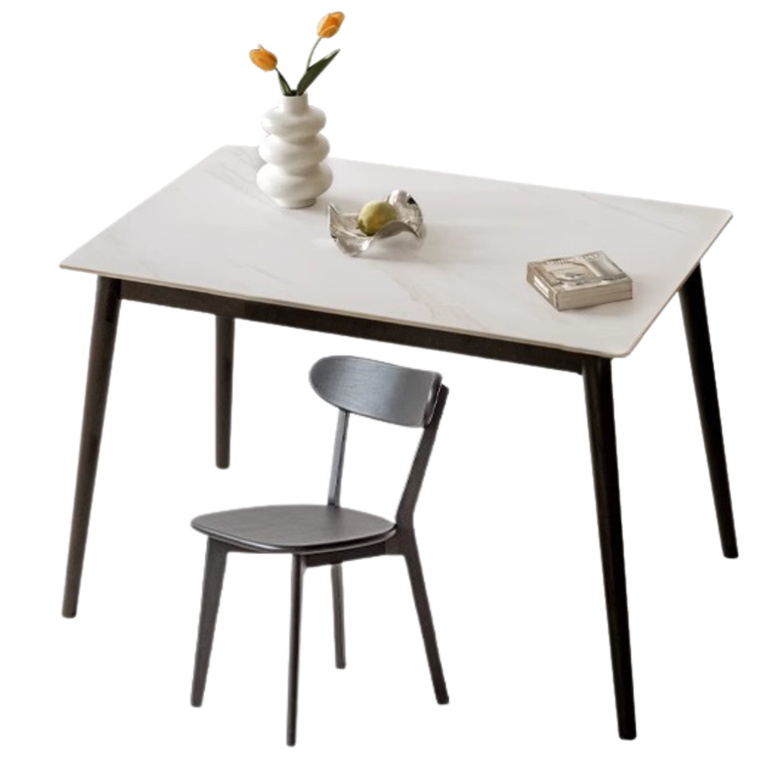 Oak Solid Wood Rock Plate Dining Table,