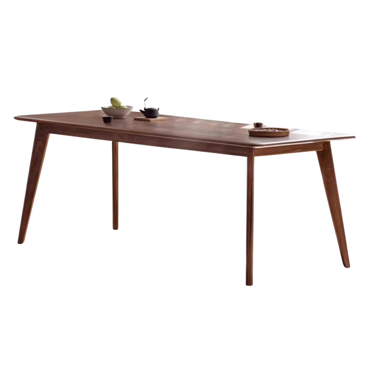 Black walnut solid wood North American dining table,