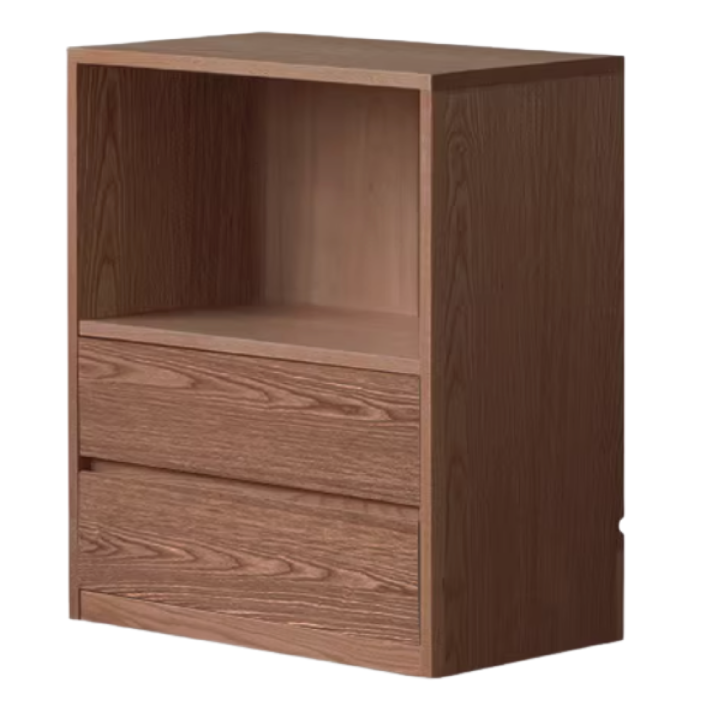 Black Walnut, Rubberwood Solid Wood Low Bookshelf Combination Floor-Standing Cabinet