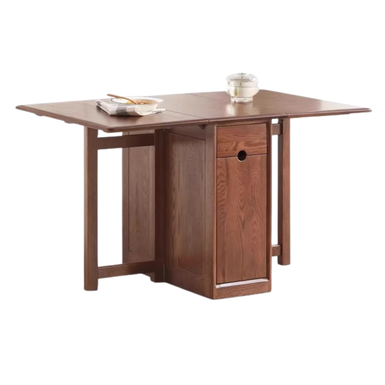 Oak Solid Wood Folding Dining Table