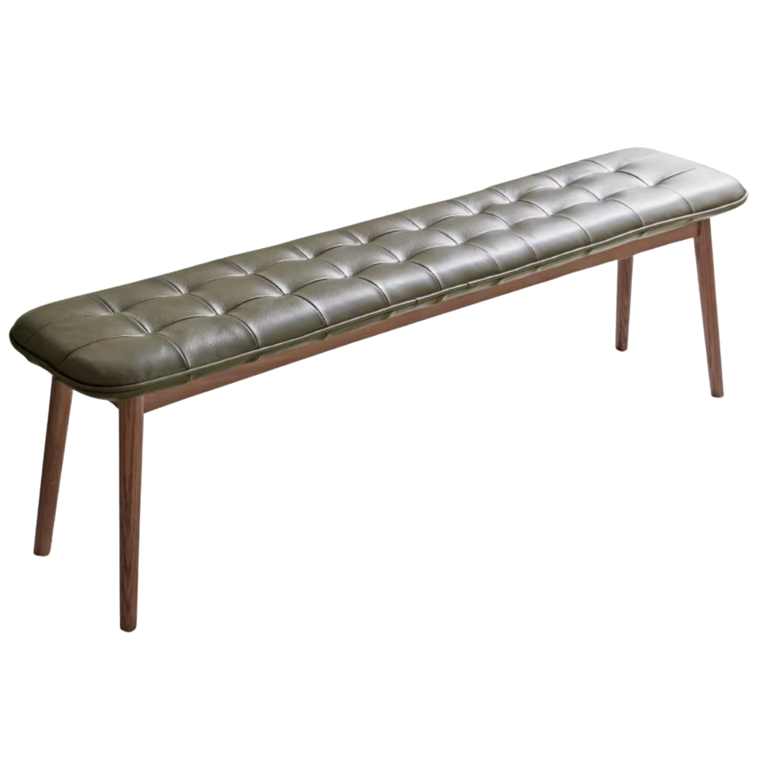 Oak, Ash Solid Wood Premium Genuine Leather Bench