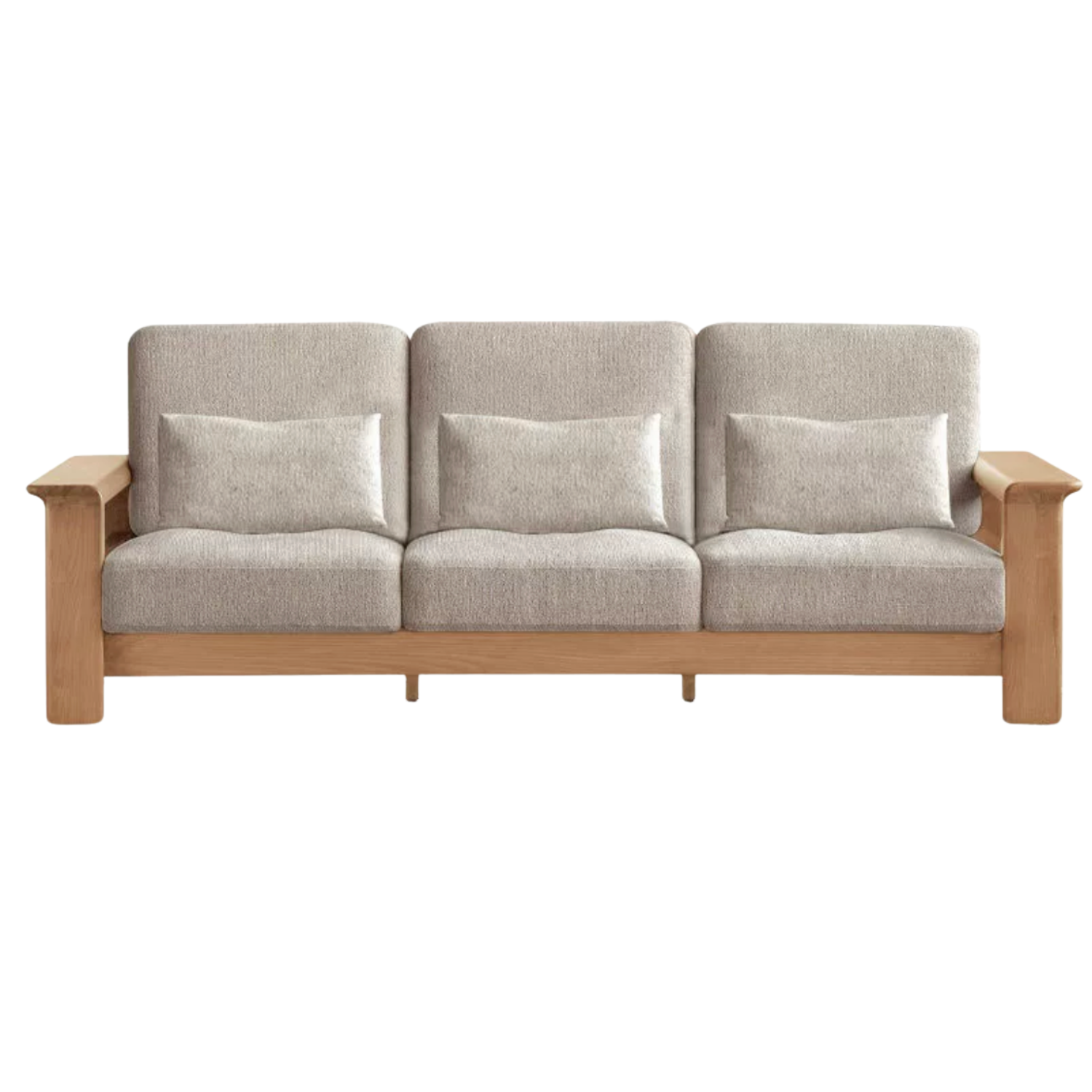 Ash solid Wood Lounge Sofa with Elevated Comfort Design