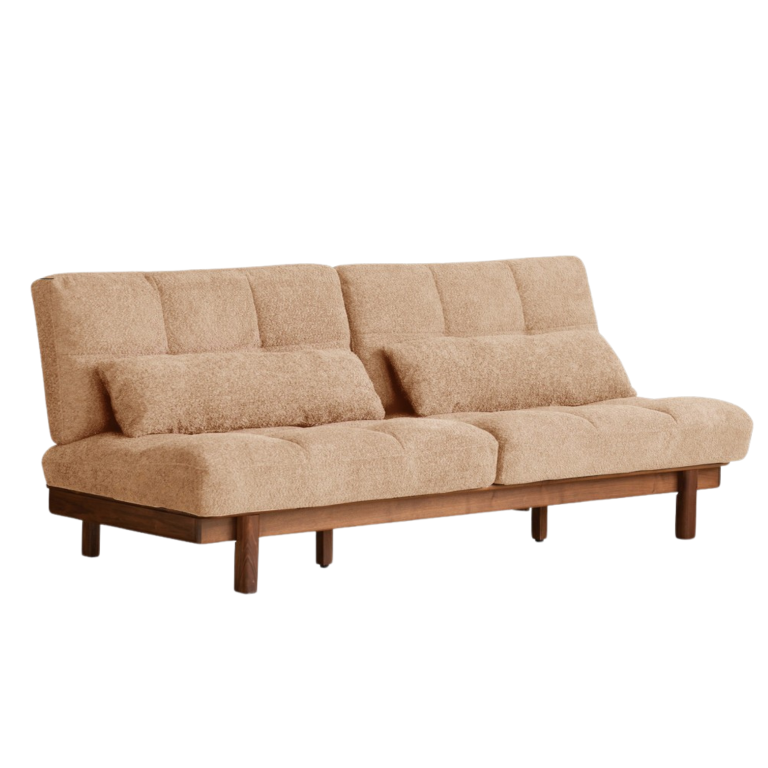 Black walnut solid wood modern straight sofa