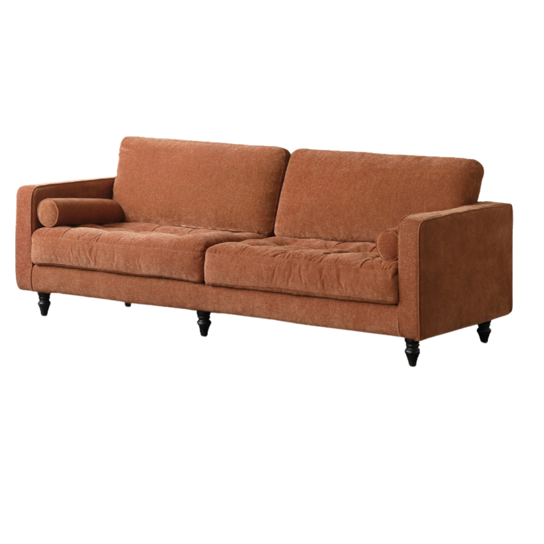 Fabric American Retro Straight Sofa