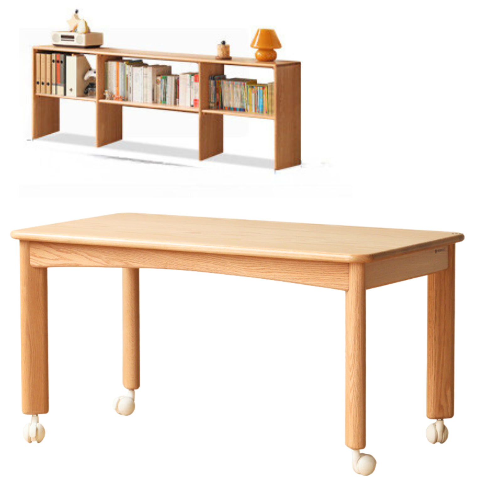 Oak solid wood Coffee Tables simple parent-child toy table: