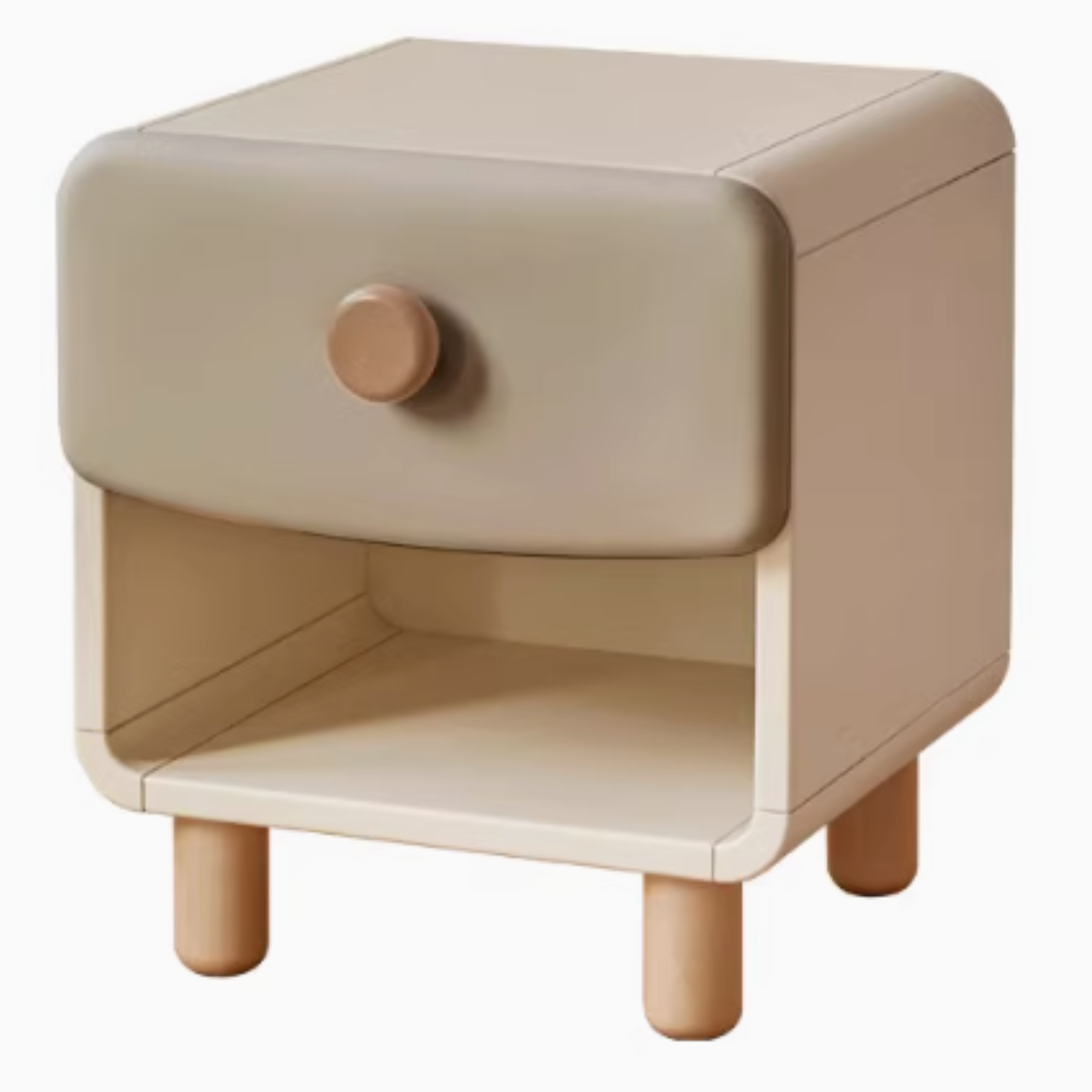 Birch, Poplar Solid Wood Children's Modern Nightstand