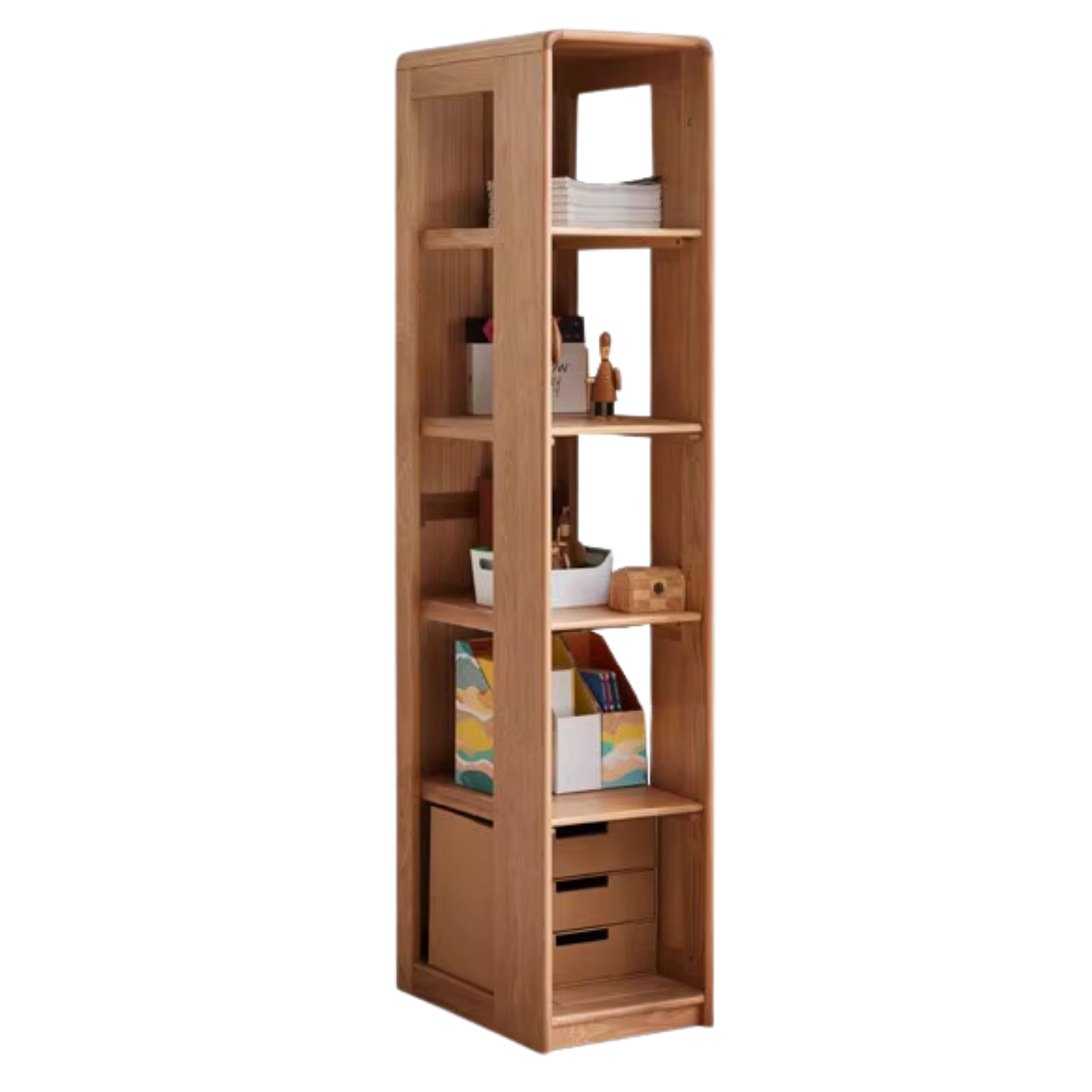 Oak solid wood Multi-functional kids wardrobe: