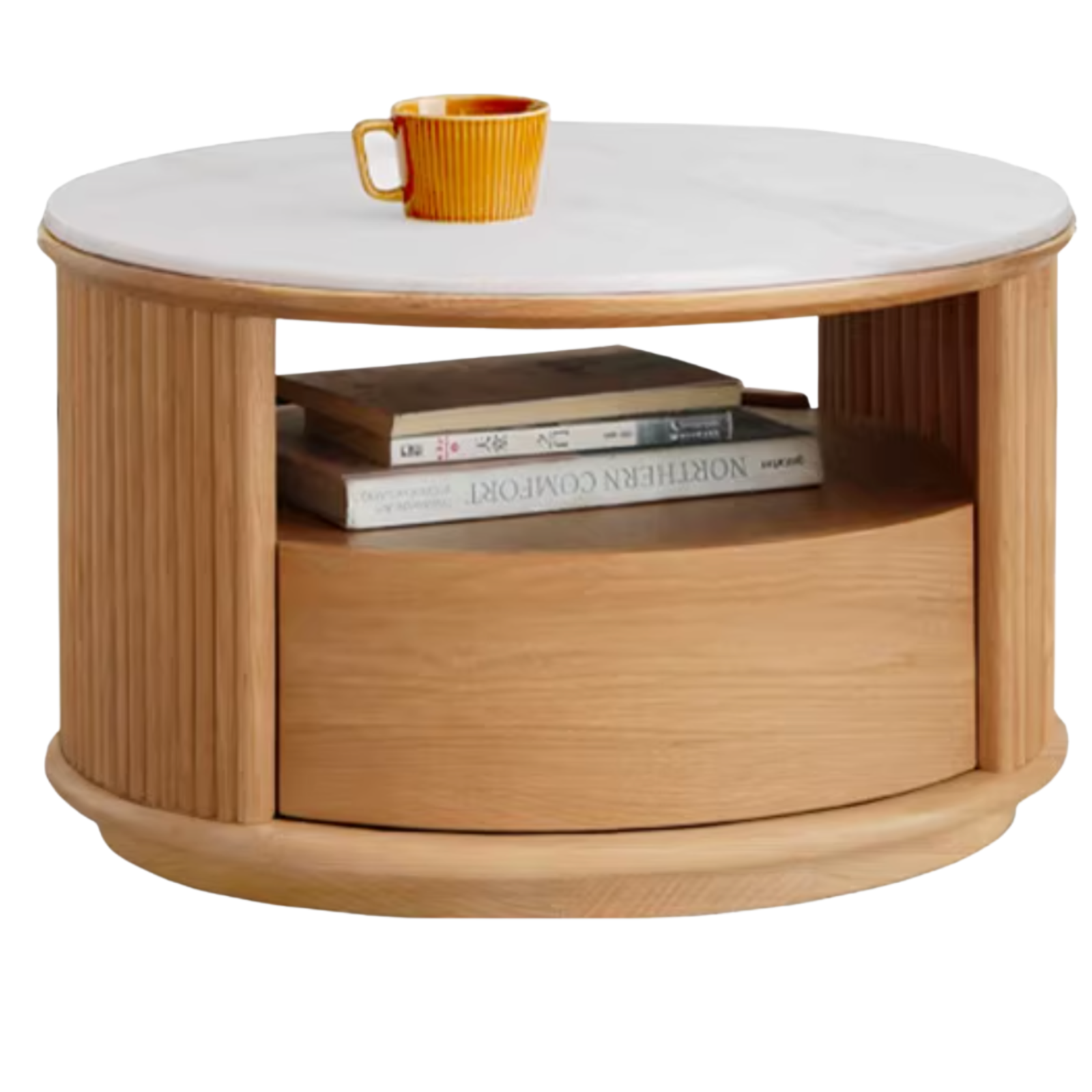 Oak, Ash Solid Wood Rock Plate Coffee Table