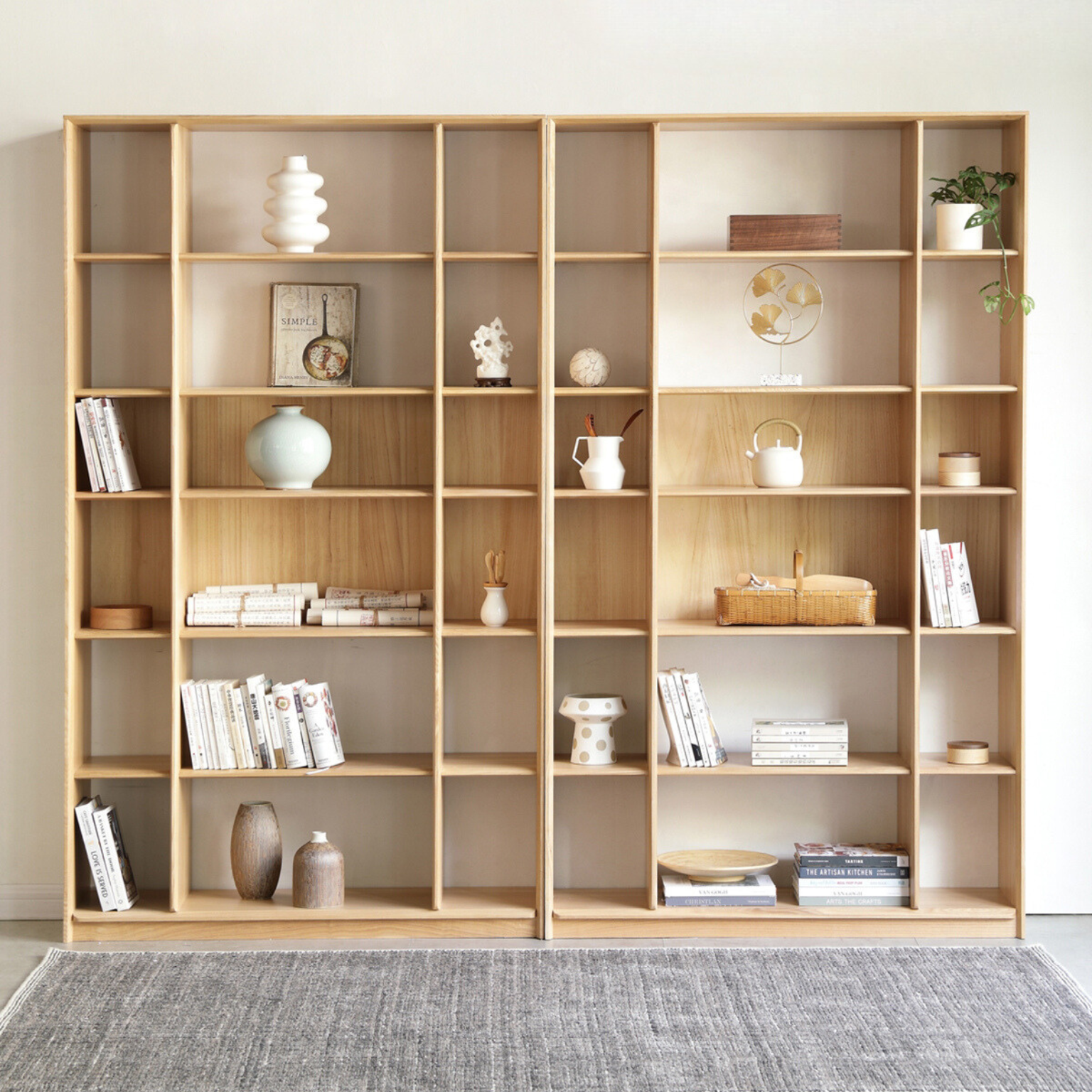 Ash solid wood Combination bookcase bookshelf<