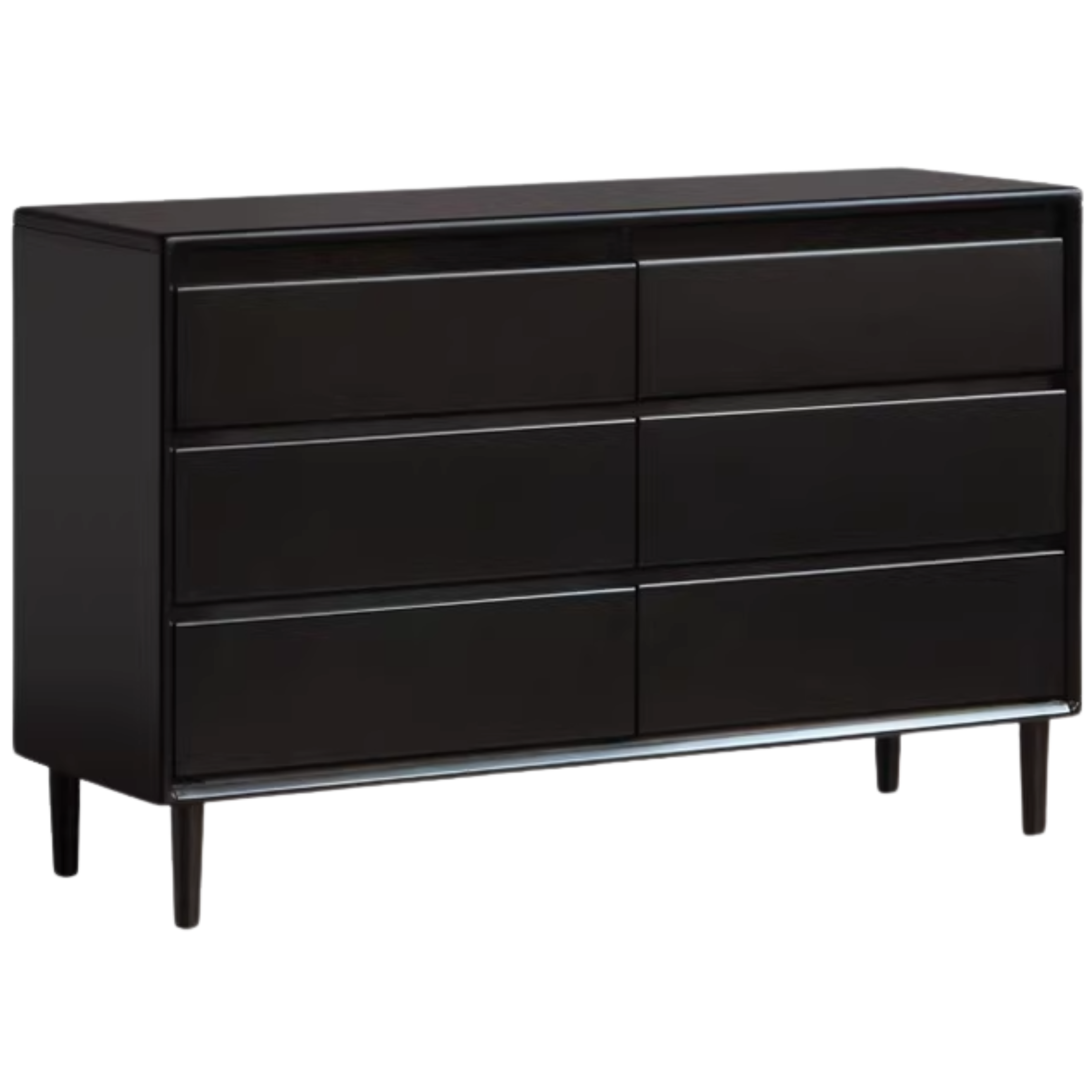 Tulip, Rubber Solid Wood Light Luxury Gray Chest of Drawers