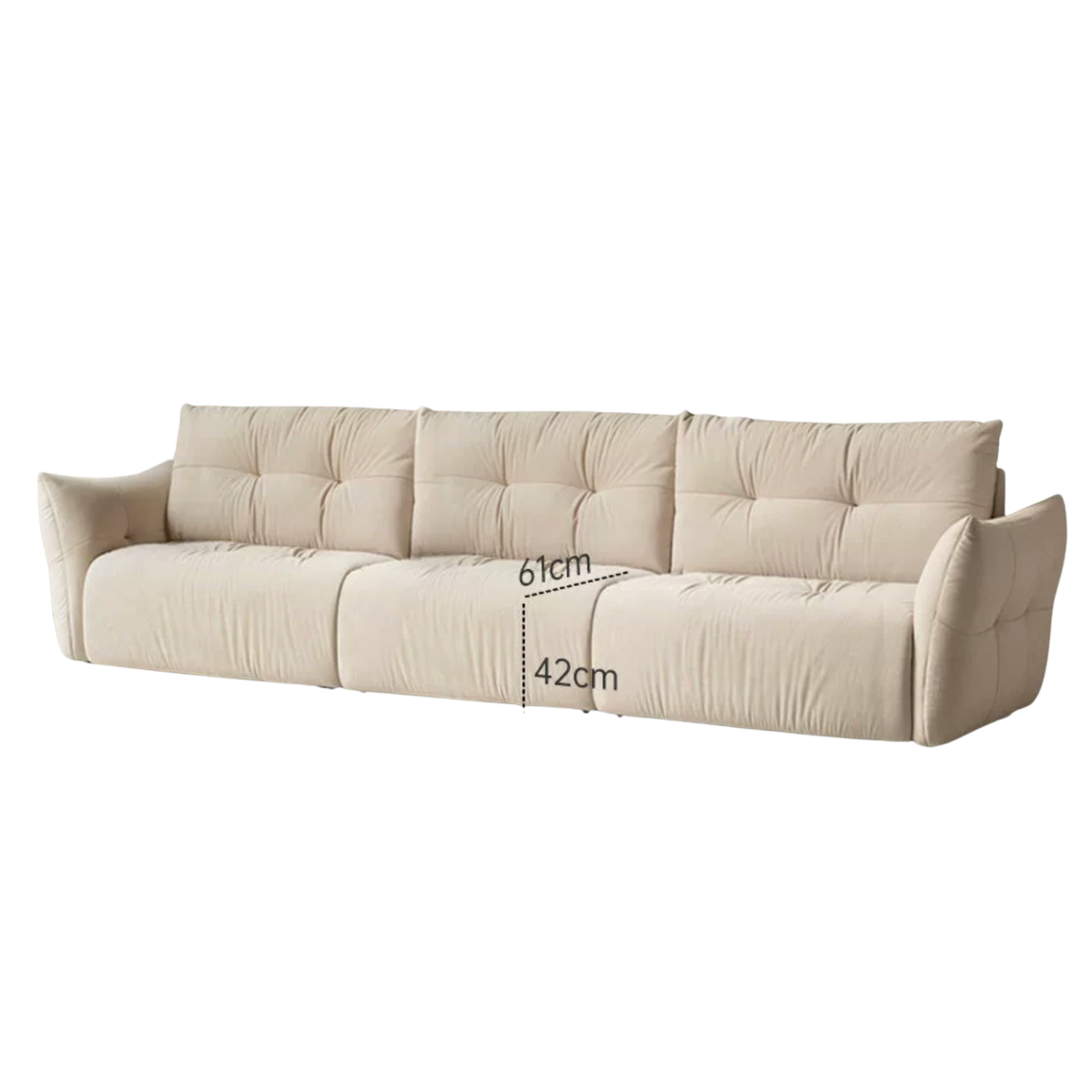 Modern Fabric Fully Removable Washable Pet-Friendly Floor Sofa