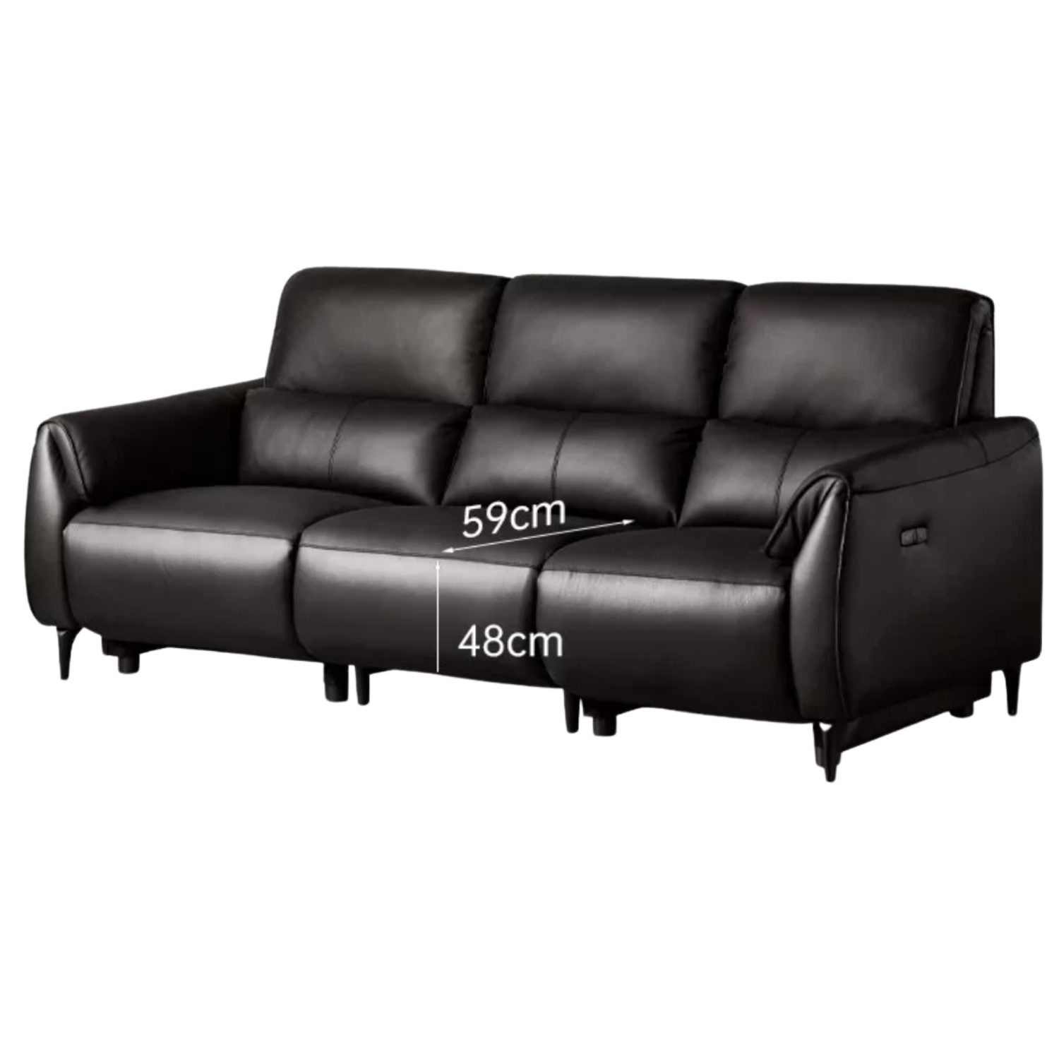 Zero-Wall Genuine Leather Electric Reclining Sofa