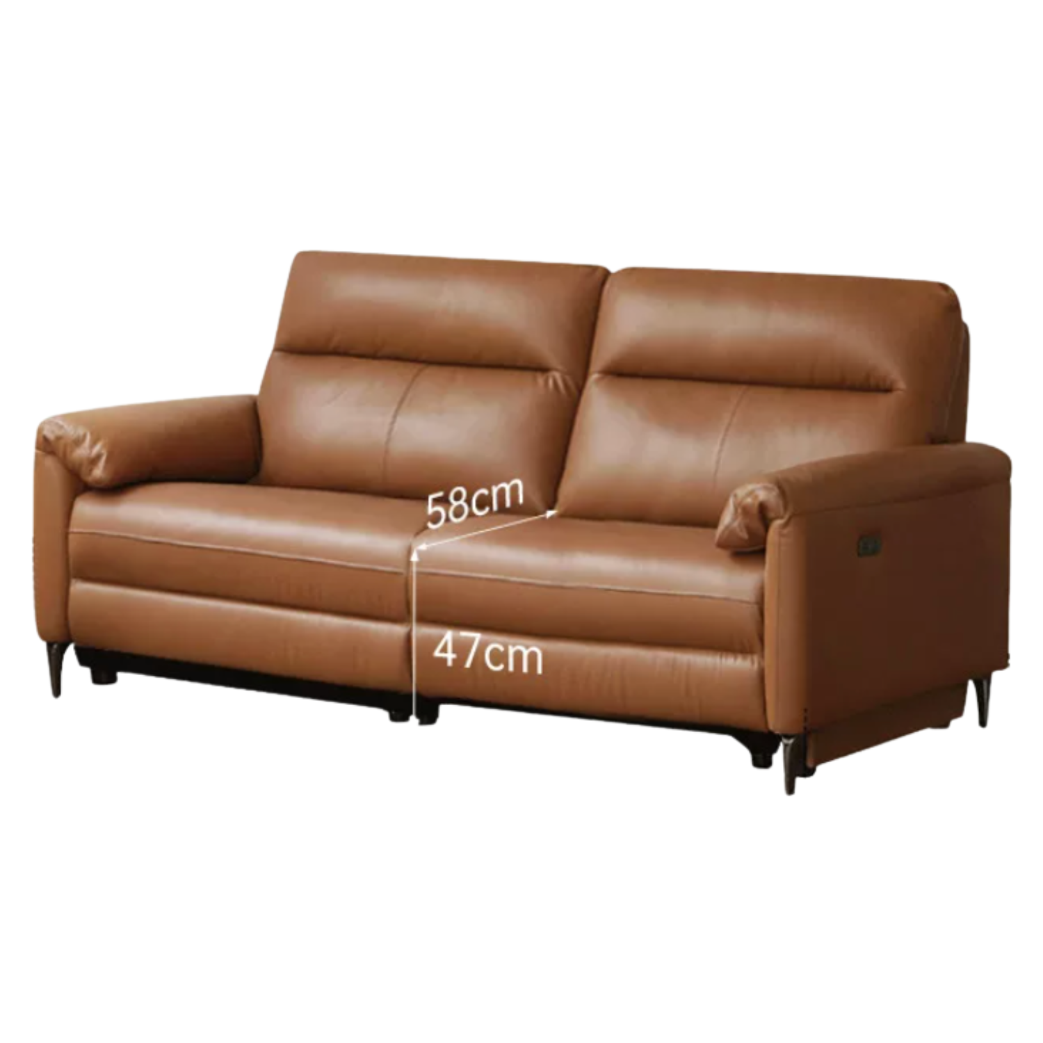 Electric Zero-Wall Leather Sofa, Modern Italian-Inspired Design