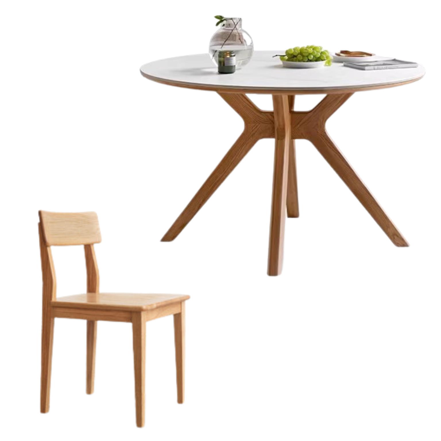 Oak Solid Wood Round dining Table