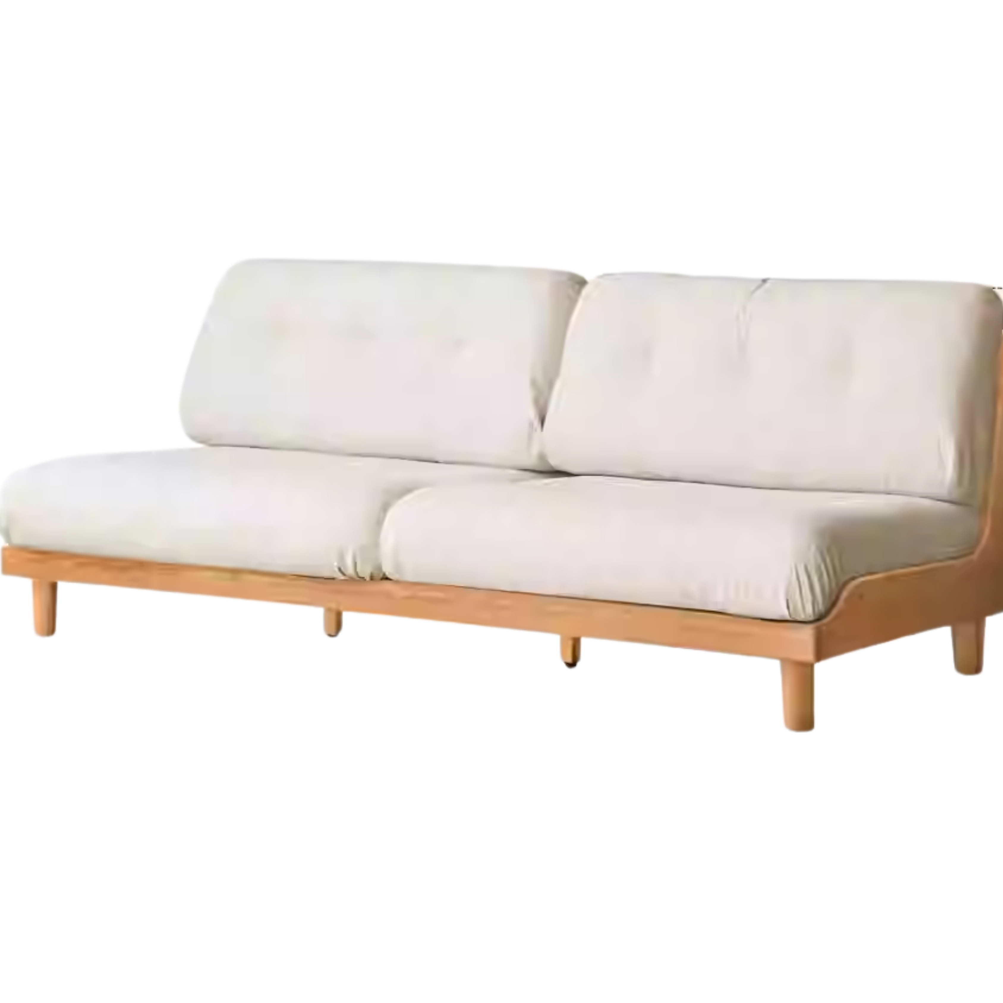 Oak Solid Wood  fabric detachable washable sofa
