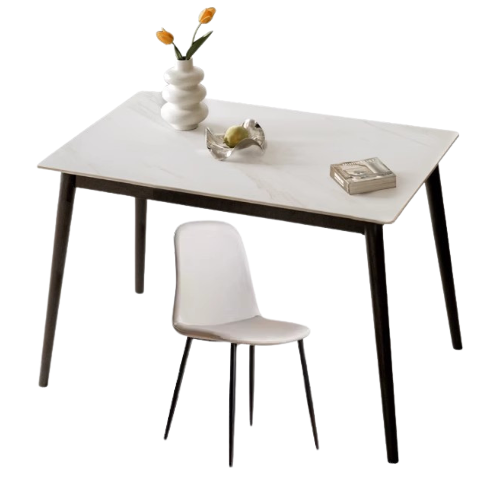 Oak Solid Wood Rock Plate Dining Table,