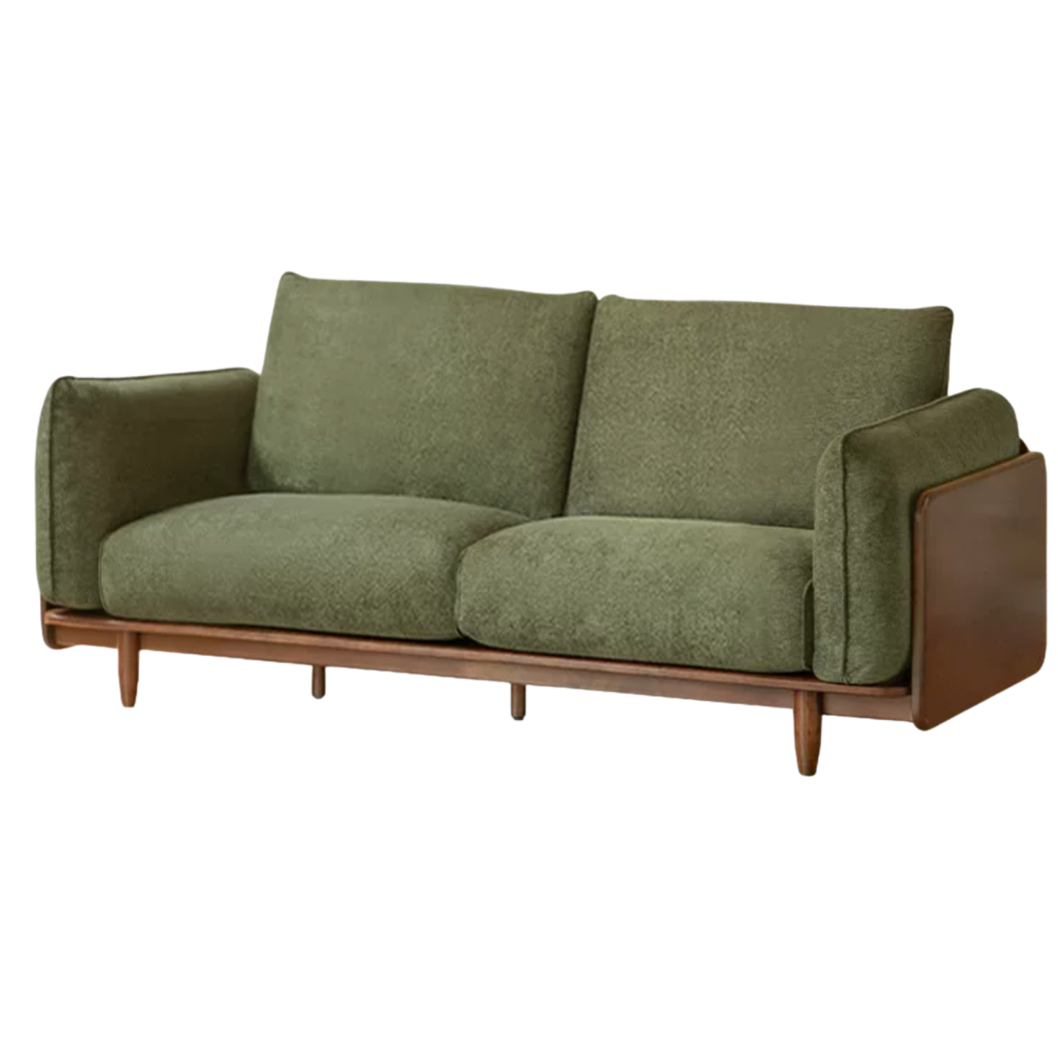 Black Walnut, Oak Solid Wood Sofa with Italian Light Luxury Design
