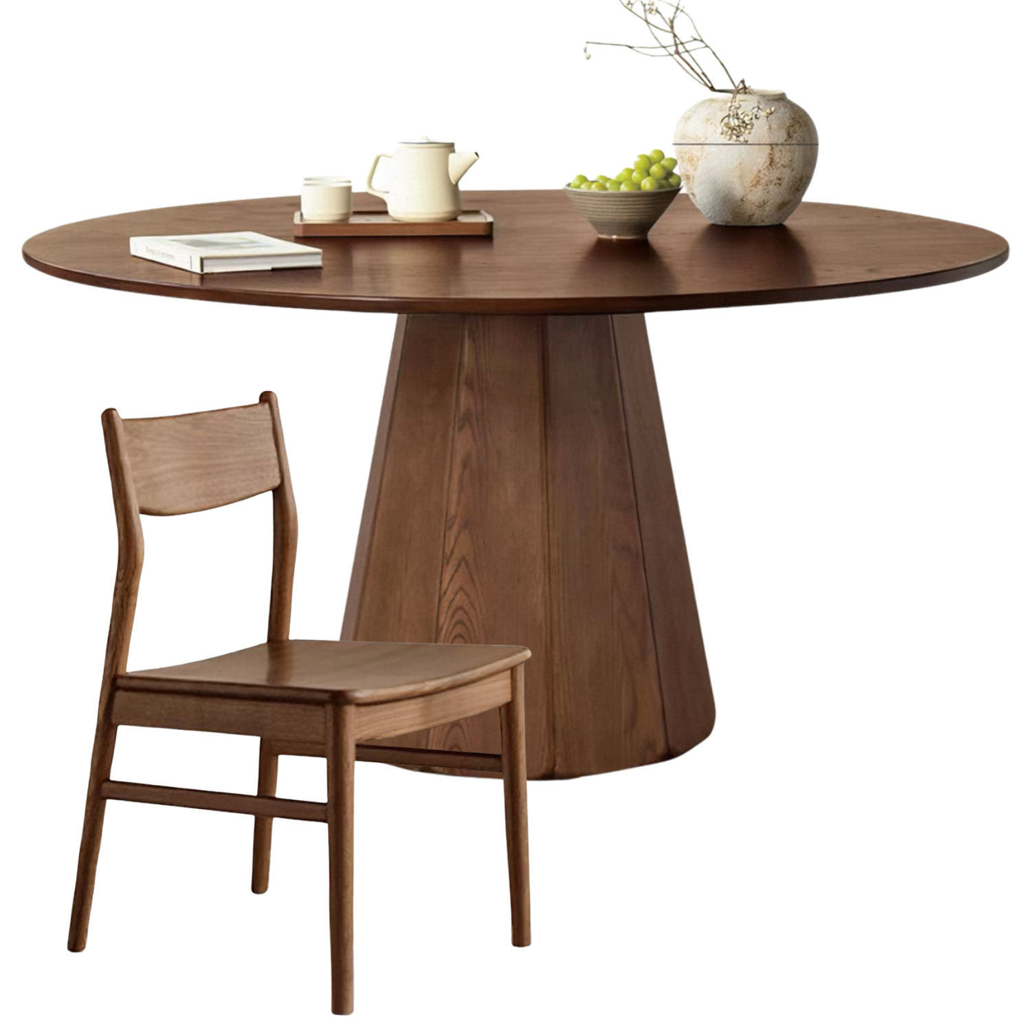Ash, Black Walnut Solid Wood Modern Large Dining Table
