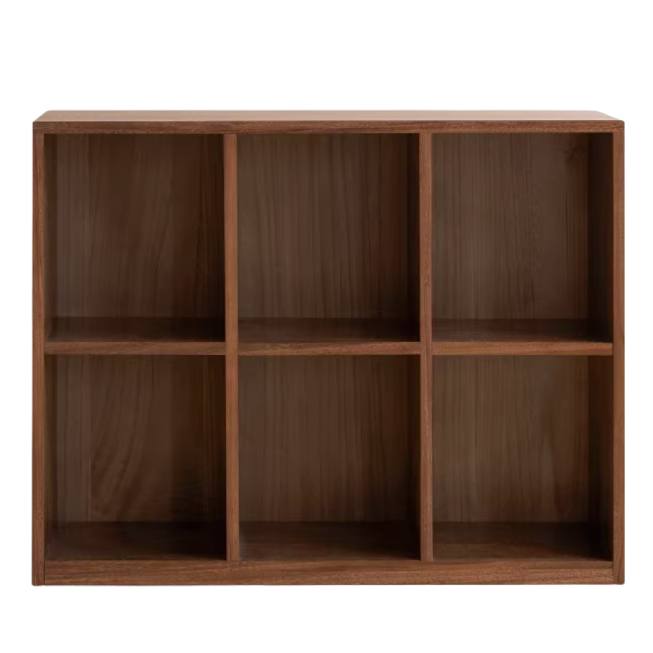 Black Walnut, Rubberwood Solid Wood Low Bookshelf Combination Floor-Standing Cabinet