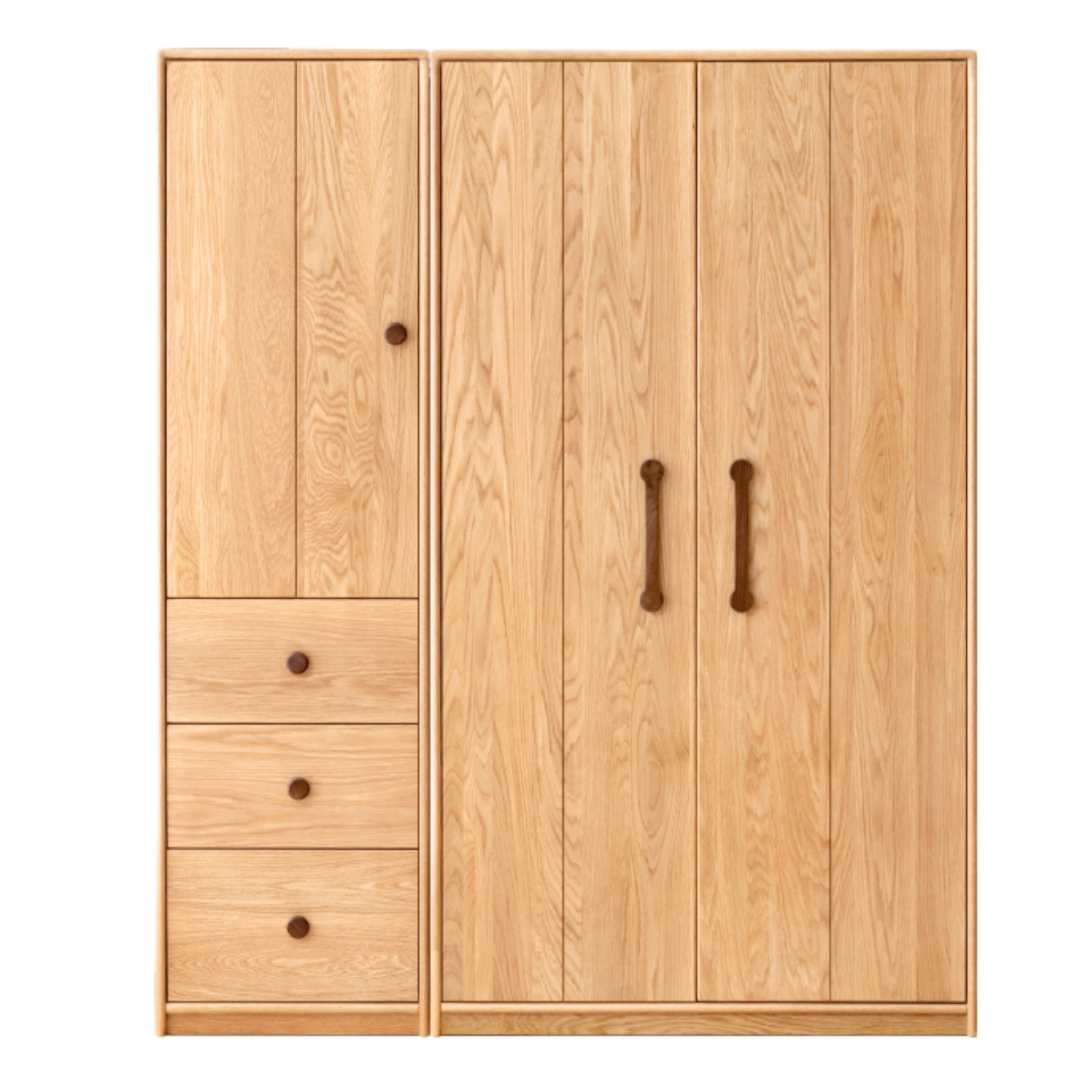 Oak solid wood Multi-functional kids wardrobe: