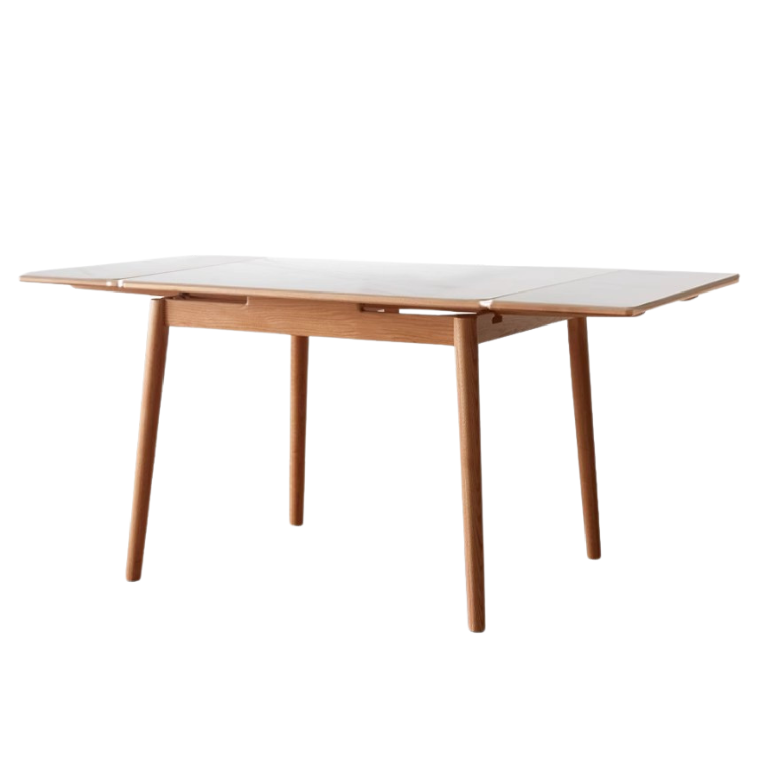 Oak solid wood Retractable dining table large tabletop,