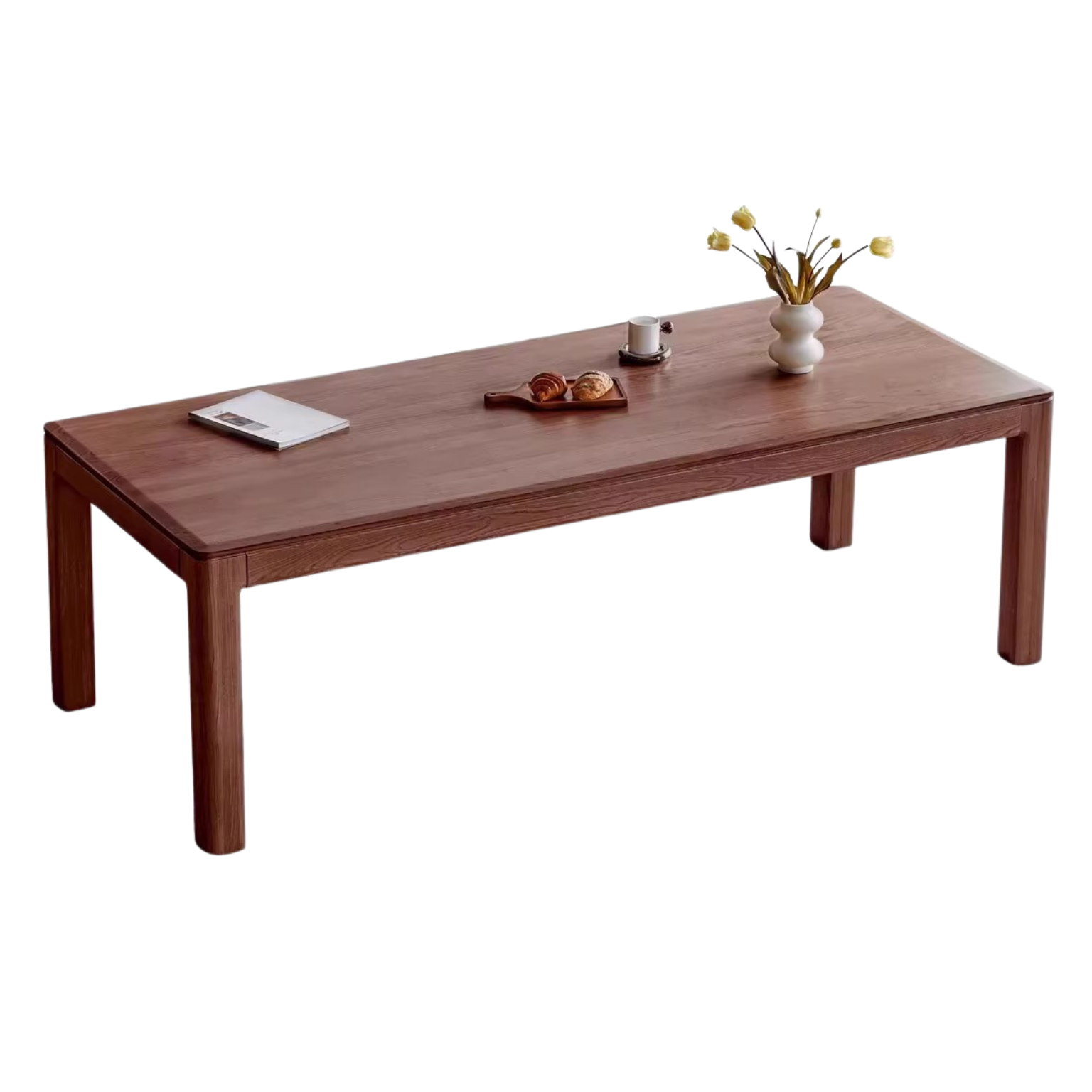 Ash solid wood long dining table,