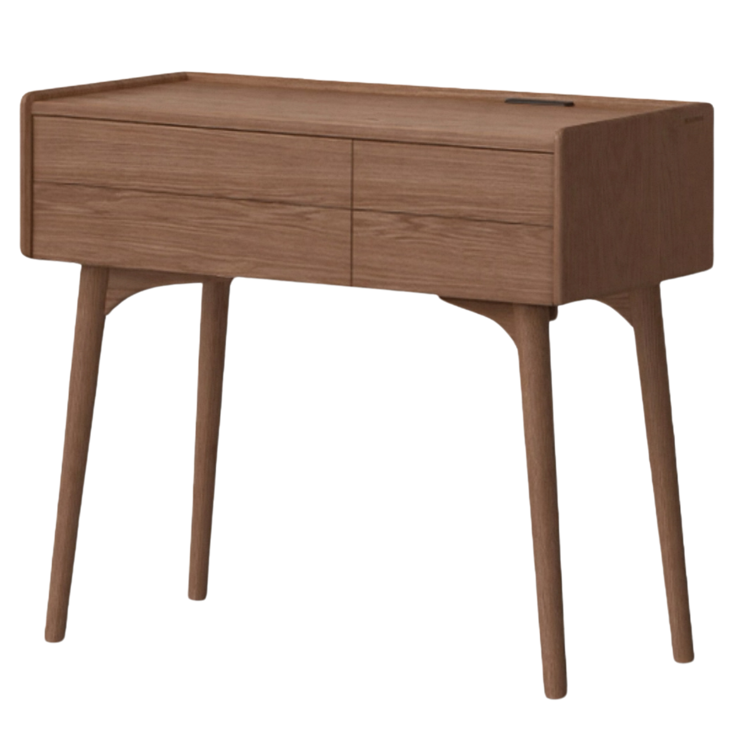 Ash Solid Wood Modern Vanity Table with Storage