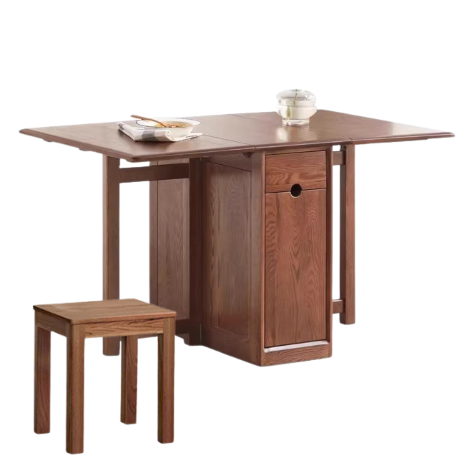 Oak Solid Wood Folding Dining Table