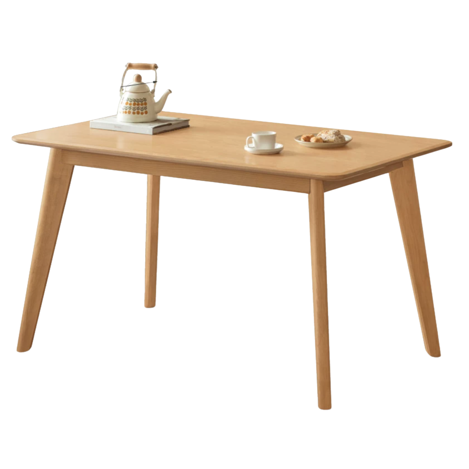 Oak, Rubberwood, Ash Solid Wood Nordic Dining Table