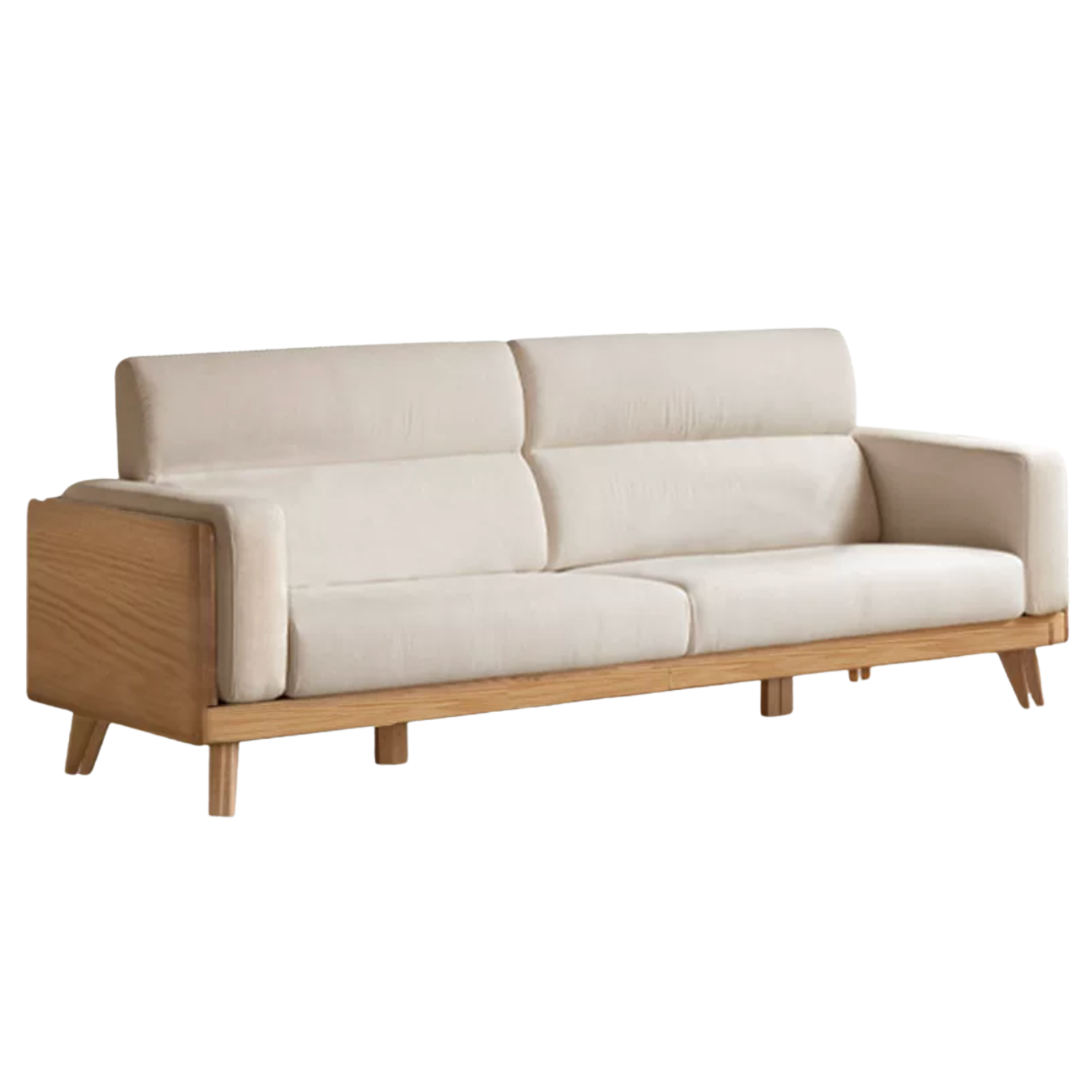 Black Walnut, Oak, Ash Solid Wood fabric sofa high back