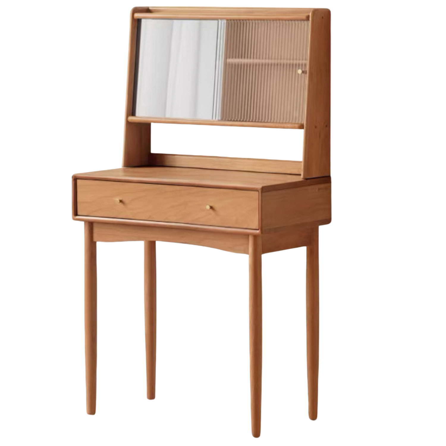 Cherry, Birch Solid Wood Multi-Functional Storage Vanity Table