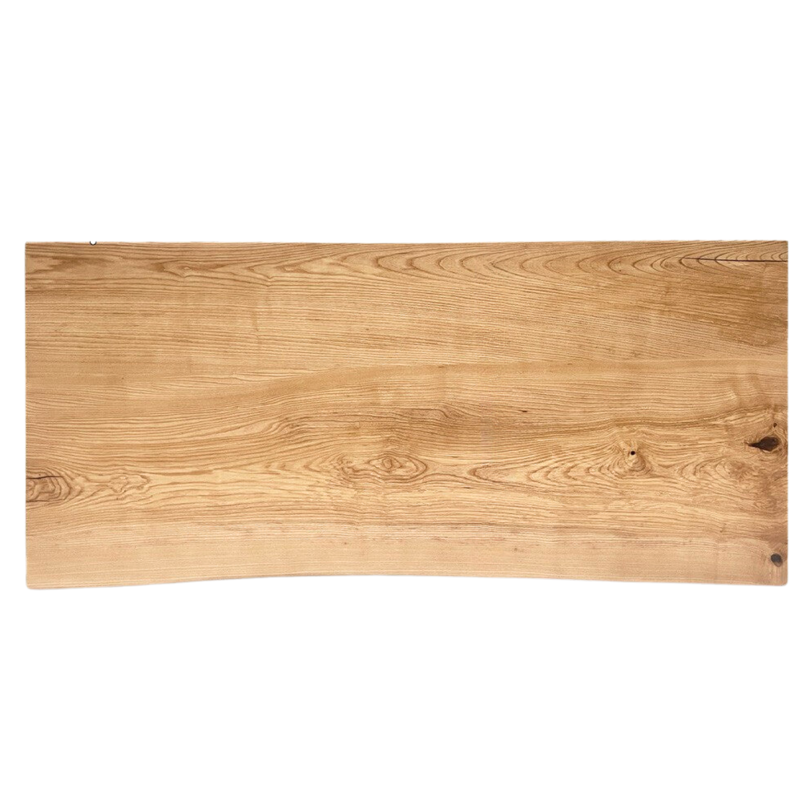 Ash solid wood large board natural edge dining table