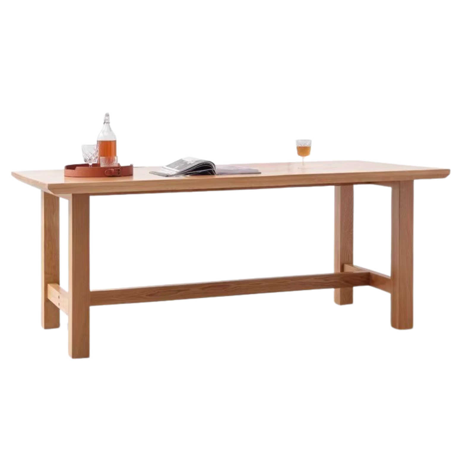 Oak, Ash, Cherry Wood Dining Table Rustic Style