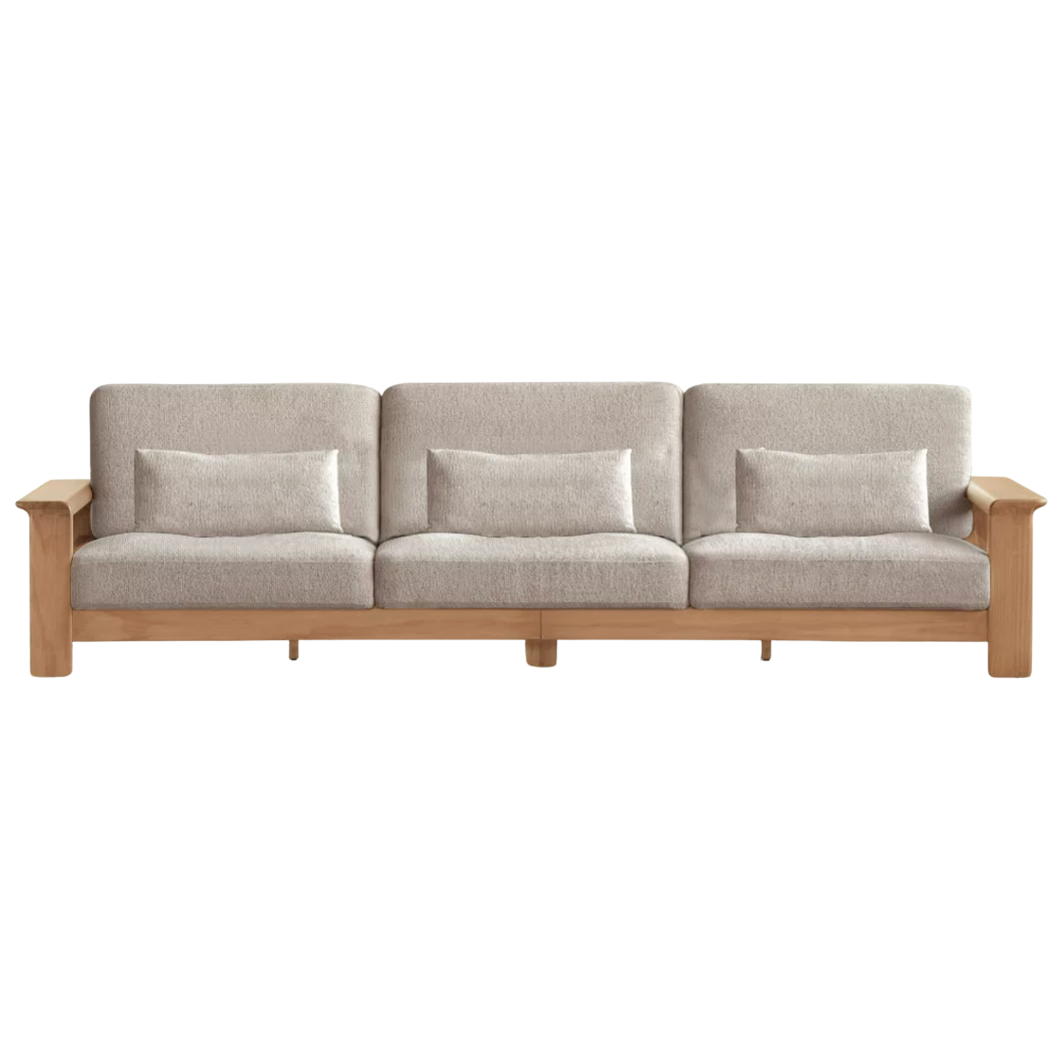 Ash solid Wood Lounge Sofa with Elevated Comfort Design