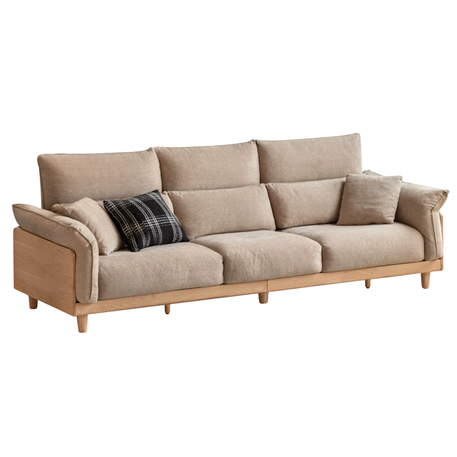 Oak, Ash Solid Wood high-back sofa
