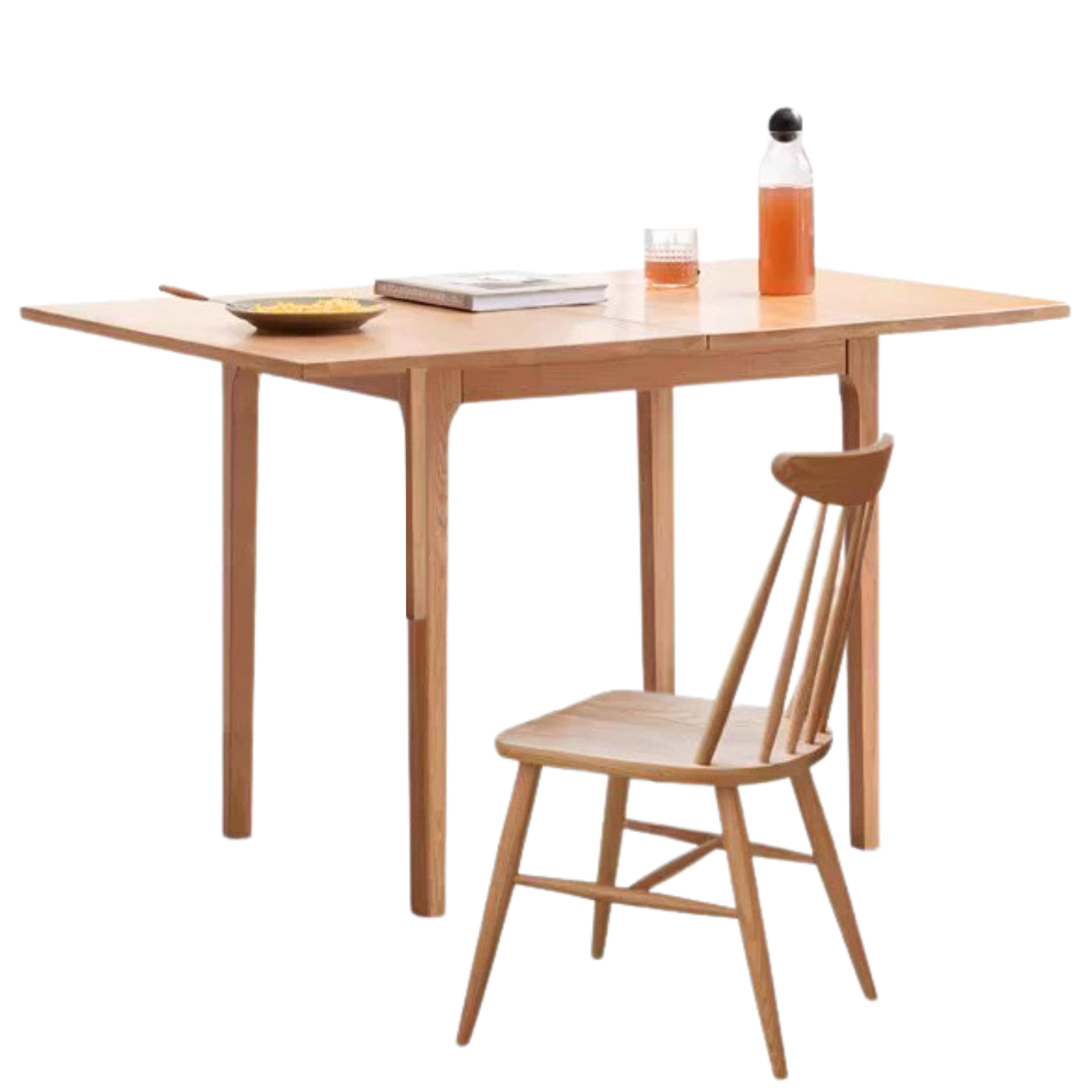 Oak Solid Wood Folding  Small Dining Table